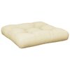 vidaXL Cuscino per Pallet Crema 60x61,5x10 cm in Tessuto