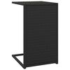 vidaXL Tavolino a C Nero 40x35x60 cm in Polyrattan