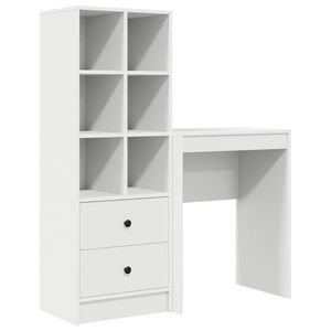 vidaXL Scrivania Bianco 105,5 x 34 x 127 cm 2 pz