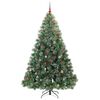 vidaXL Albero di Natale artificiale con 300 LED Verde 210 cm PE e PVC