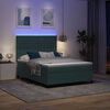 vidaXL Letto a Sorgente LED Verde Scuro 140 x 190 cm Tessuto