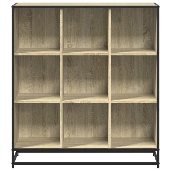 vidaXL Libreria Rovere Sonoma 97,5x33x107,5 cm Multistrato e Metallo