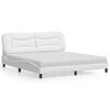 vidaXL Letto con Materasso Hvar Bianco 180x200 cm in Similpelle