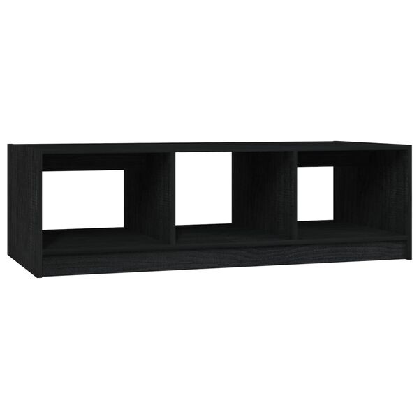 vidaXL Tavolino da Salotto Nero 110x50x34 cm Legno Massello di Pino