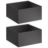vidaXL Vaso da giardino 2 pz Nero 100 x 100 x 40 cm