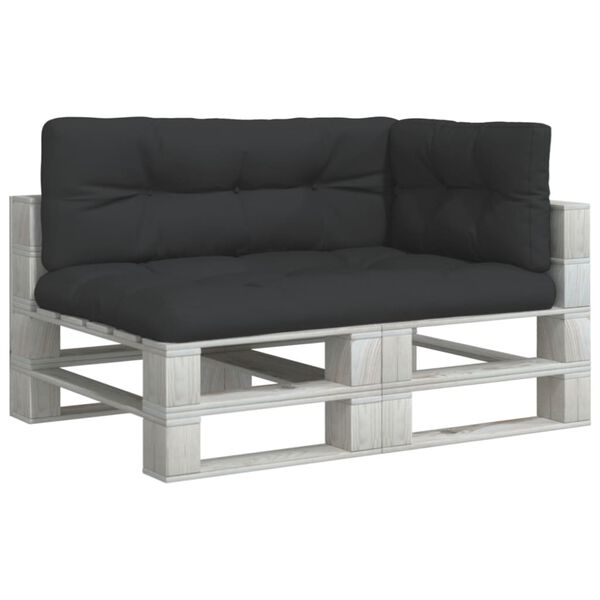 vidaXL Cuscini per Pallet 3 pz Neri in Tessuto Oxford