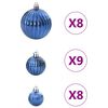 vidaXL Palline di Natale 100 pz Blu &Oslash;3/4/6 cm