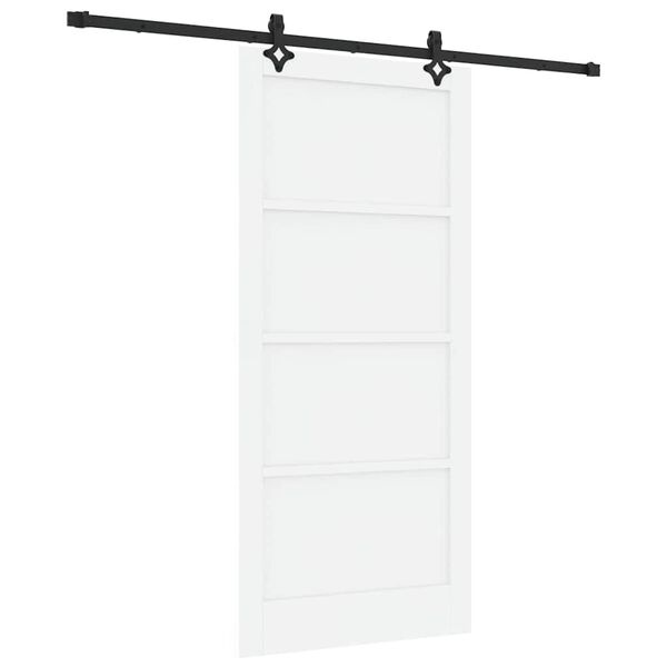 vidaXL Porta scorrevole ORKDAL Bianco 93 x 202 cm Pino massello