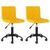 vidaXL Sedie da Pranzo Girevoli 2 pz Giallo Senape in Velluto