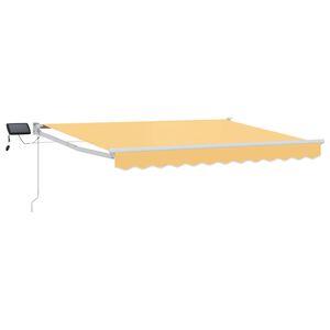 vidaXL Tenda retrattile manuale con LED Sabbia