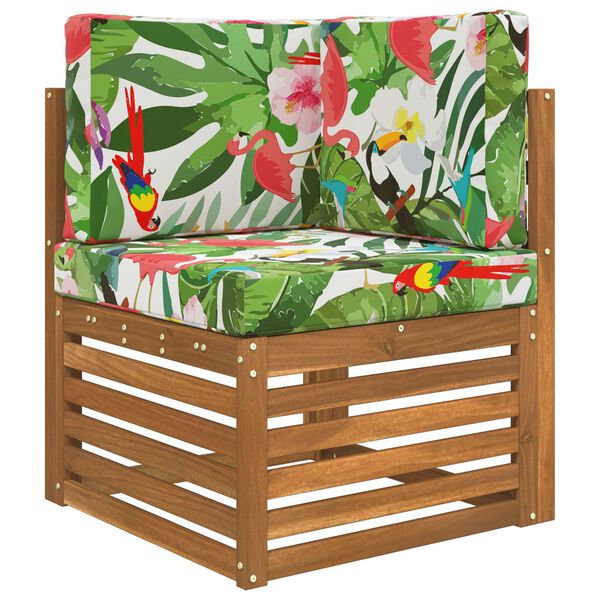 vidaXL Cuscino per divano da esterno 3 pcs colorato Poliestere