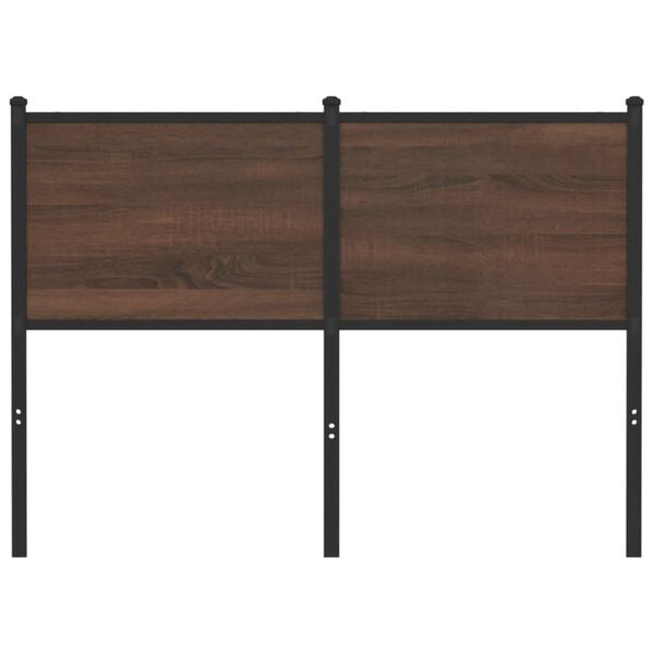 vidaXL Testiera Rovere Marrone 120 cm in Legno Multistrato e Acciaio