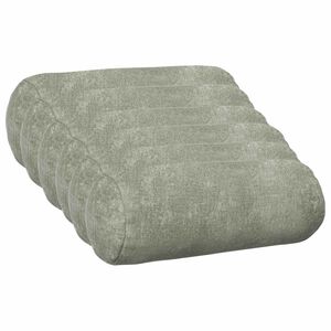 vidaXL Federa 6 pz HEERLEN Verde &Oslash; 15 x 40 cm Tessuto Chenille