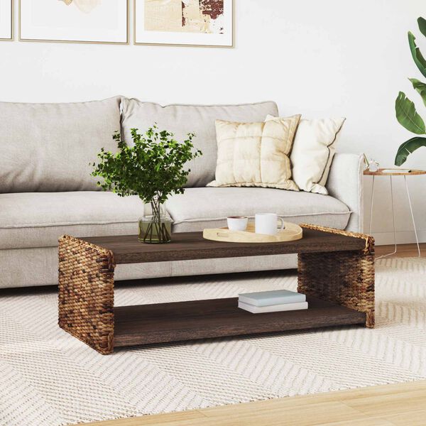 vidaXL Tavolo laterale Naturale 44.5 x 45 x 45 cm