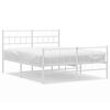 vidaXL Giroletto con Testiera e Pediera Metallo Bianco 135x190 cm