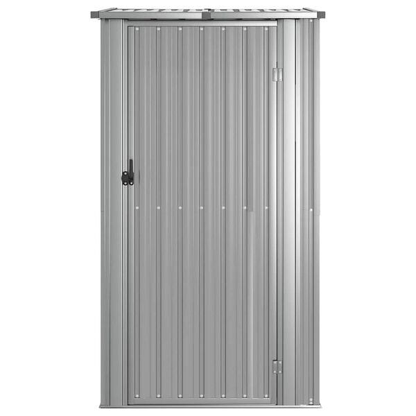 vidaXL Capanno da Giardino Grigio 118,5x97x209,5 cm in Acciaio Zincato