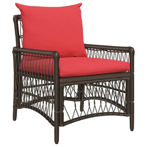 vidaXL Sedia da Giardino Marrone 73 x 61 x 77 cm polyrattan