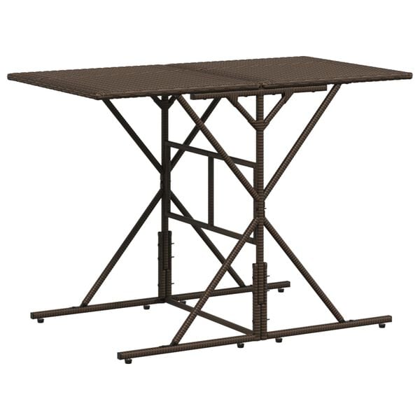 vidaXL Set da Pranzo da Giardino 7pz con Cuscini in Polyrattan Marrone