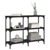 vidaXL Tavolino Consolle Nero 100x29x75 cm in Legno Multistrato
