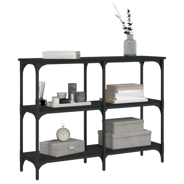 vidaXL Tavolino Consolle Nero 100x29x75 cm in Legno Multistrato