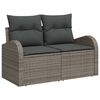 vidaXL Set Divano da Giardino con cuscino 6 pcs Grigio polyrattan