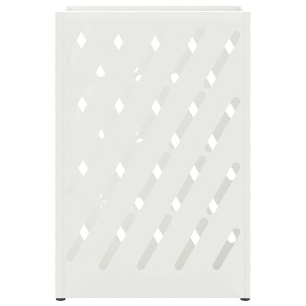 vidaXL Supporto per Ombrellone Bianco 28 x 12 x 41 cm Acciaio