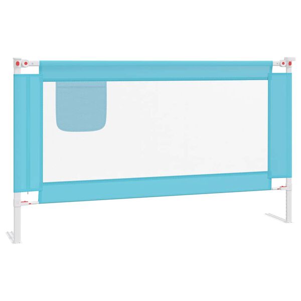 vidaXL Sponda Letto di Sicurezza per Bambini Blu 140x25 cm in Tessuto