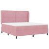 vidaXL Letto a molle con materasso Rosa 200 x 180 cm Poliestere