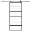 vidaXL Porta Scorrevole con Ferramenta Nera 90x205 cm in Vetro ESG