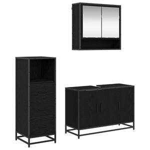 vidaXL Set di mobili per il bagno con cassetto 2 pcs Legno vecchio