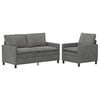 vidaXL Set di divani 2 pz Grigio Scuro Velluto