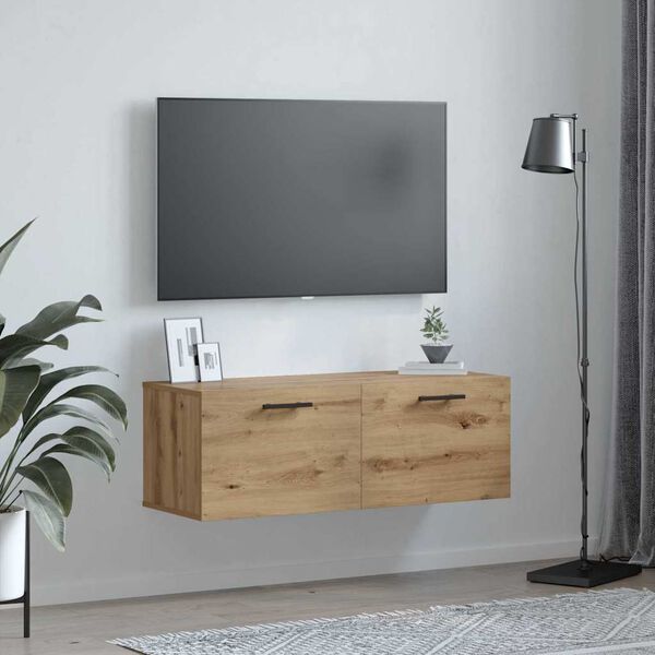 vidaXL Armadietto a muro rovere artigianale 100 x 36.5 x 35 cm