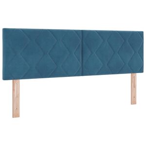 vidaXL Testiera Blu Scuro 160 cm Velluto