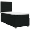 vidaXL Letto box spring con materasso Nero 90 x 190 cm Tessuto