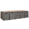 vidaXL Set da Pranzo da Giardino 15 pz e Cuscini Polyrattan Antracite