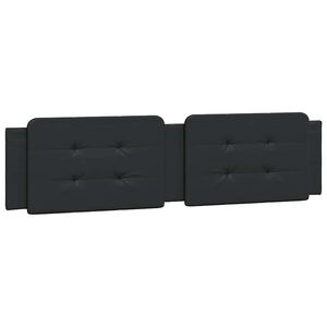 vidaXL Cuscino Testiera Zadar Nero 193 cm in Similpelle