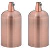 vidaXL Portalampade 2 pz Rosso Bronzo E27