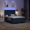 vidaXL Letto a Sorgente LED con materasso Blu 140 x 190 cm Tessuto