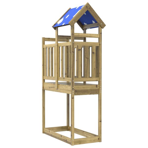 vidaXL Torre da Gioco Marrone Legno Impregnato Solido