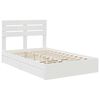 vidaXL Letto con Contenitore Bianco 120 x 200 cm Legno multistrato