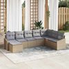 vidaXL Set Divano da Giardino 8 pcs Beige e Grigio Chiaro polyrattan