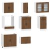 vidaXL Set Mobili da Cucina 8 pz Lucca Rovere Marrone in Truciolato