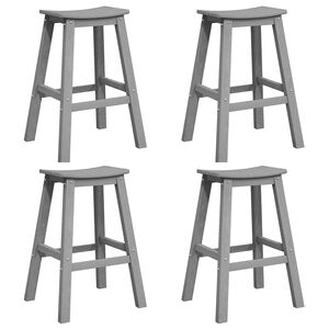 vidaXL Set Bar da Giardino 4 pcs Grigio chiaro HDPE