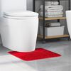 vidaXL Tappeto Antiscivolo per Bagno con Taglio per Toilette Rosso