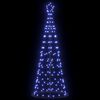 vidaXL Albero di Natale LED con 390 LED con supporto Blu 250 cm Ferro