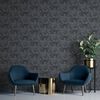 DUTCH WALLCOVERINGS Carta da Parati Onyx Antracite e Oro