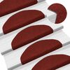 vidaXL Tappetini per scale autoadesivi 20 pz 65x21x4 cm Bordeaux Rosso Semicircolari Grandi