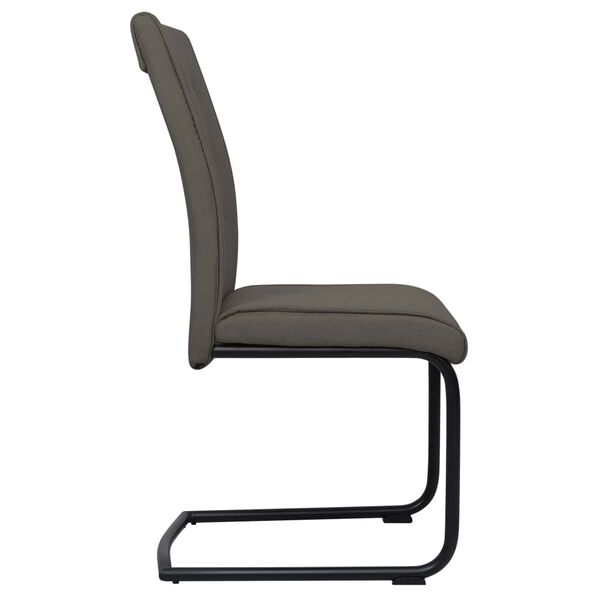 vidaXL Sedie da Pranzo a Sbalzo 2 pz Grigio Talpa in Tessuto