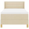 vidaXL <strong>Letto a Molle< / strong> Crema 90 x 190 cm Tessuto