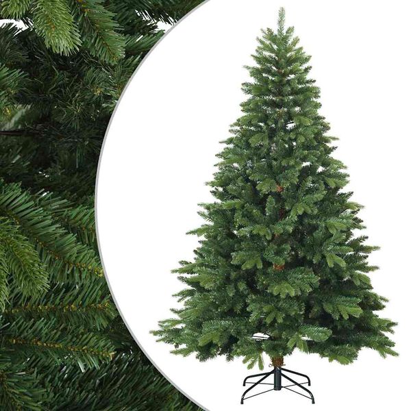 vidaXL Albero di Natale Artificiale con Rami Pieghevoli Verde 180 cm